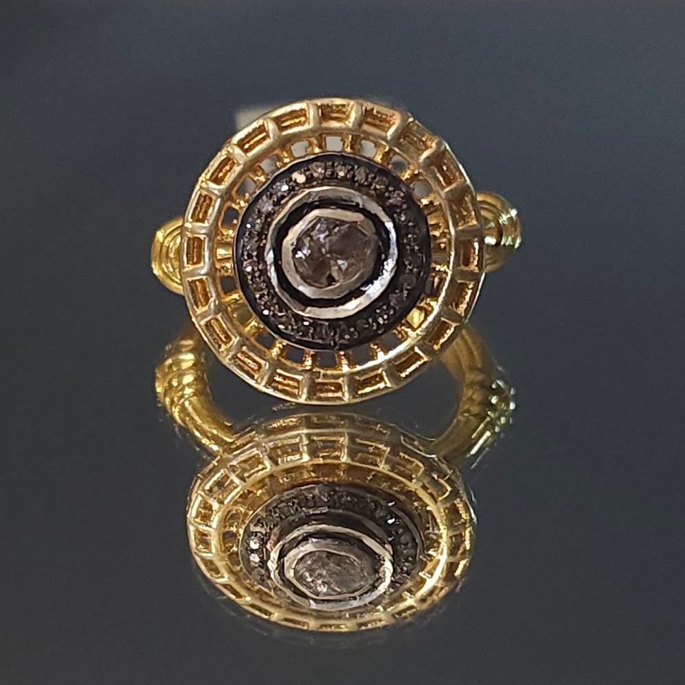 Natural Polki Diamond Ring